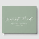 Search for sage green wedding guest books Elegant