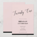 Search for girly 21st birthday invitations Blush