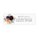 Search for peach flowers return address labels Floral