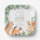 Search for woodland animals plates Boy baby shower