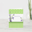 Search for purple iris flower birthday cards White