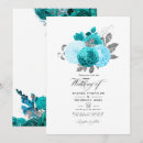 Search for turquoise silver wedding invitations Floral