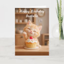 Search for cat and cupcake birthday cards Feline