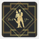 Search for roaring 20s party stickers Black and gold