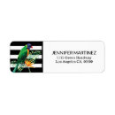 Search for exotic flower return address labels Bird of paradise