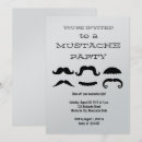 Search for fun moustache invitations Party