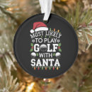Search for santa golf christmas tree decorations Xmas