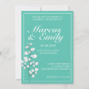 Search for aqua blue floral wedding invitations Simple