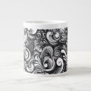 Search for swirl pattern mugs Black and white