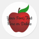 Search for teacher apple stickers Red