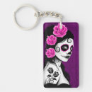 Search for day of the dead key rings Roses