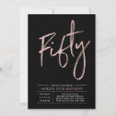 Search for women 50th birthday invitations Rose gold