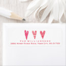 Search for pink valentine return address labels Watercolor hearts