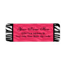 Search for hot pink and black return address labels Elegant