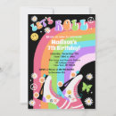 Search for neon roller skate birthday invitations Rainbow