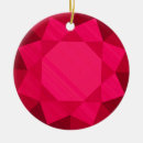 Search for ruby red round christmas tree decorations July birthstone