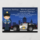 Search for city birthday invitations Police car