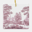 Search for toile christmas tree decorations Pink