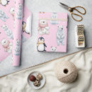 Search for pink penguin wrapping paper Snow