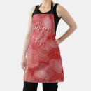 Search for red bubble aprons Hearts