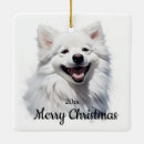 Search for samoyed christmas tree decorations Watercolor