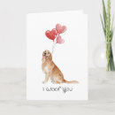 Search for golden retriever valentines day cards I woof you
