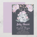 Search for purple elephant baby shower invitations Animals