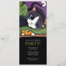 Search for black cat halloween invitations Illustration
