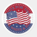Search for red white and blue stickers Election