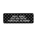 Search for black polka dot return address labels White