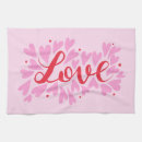 Search for love heart tea towels Red