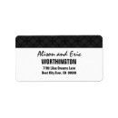 Search for cheap wedding return address labels Black and white