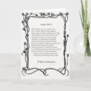 Search for romantic love poem cards William shakespeare