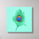 Search for peacock feather canvas prints Teal