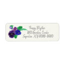 Search for purple pansy return address labels Watercolor