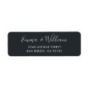 Search for black on white return address labels Couple