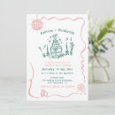 Search for pink ribbon wedding invitations Pink and green