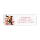 Search for bull dog return address labels Watercolor