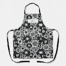 Search for black and white floral aprons Mother