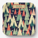 Search for pine trees paper plates Pattern