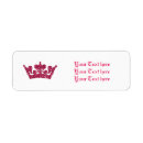 Search for princess crown return address labels Party