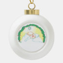 Search for green white christmas tree decorations Holly