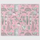 Search for vintage dress wrapping paper Fashion