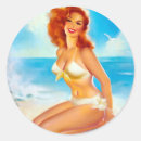 Search for bikini girl stickers Vintage