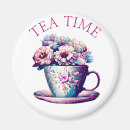 Search for time for tea magnets Flowers