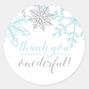 Search for snowflake thank you stickers Winter onederland