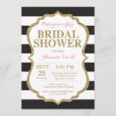 Search for pink black bridal shower invitations Black and white stripes