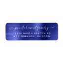 Search for blue metallic return address labels Modern