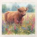 Search for highland cow coasters Watercolor