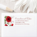 Search for red rose return address labels Elegant